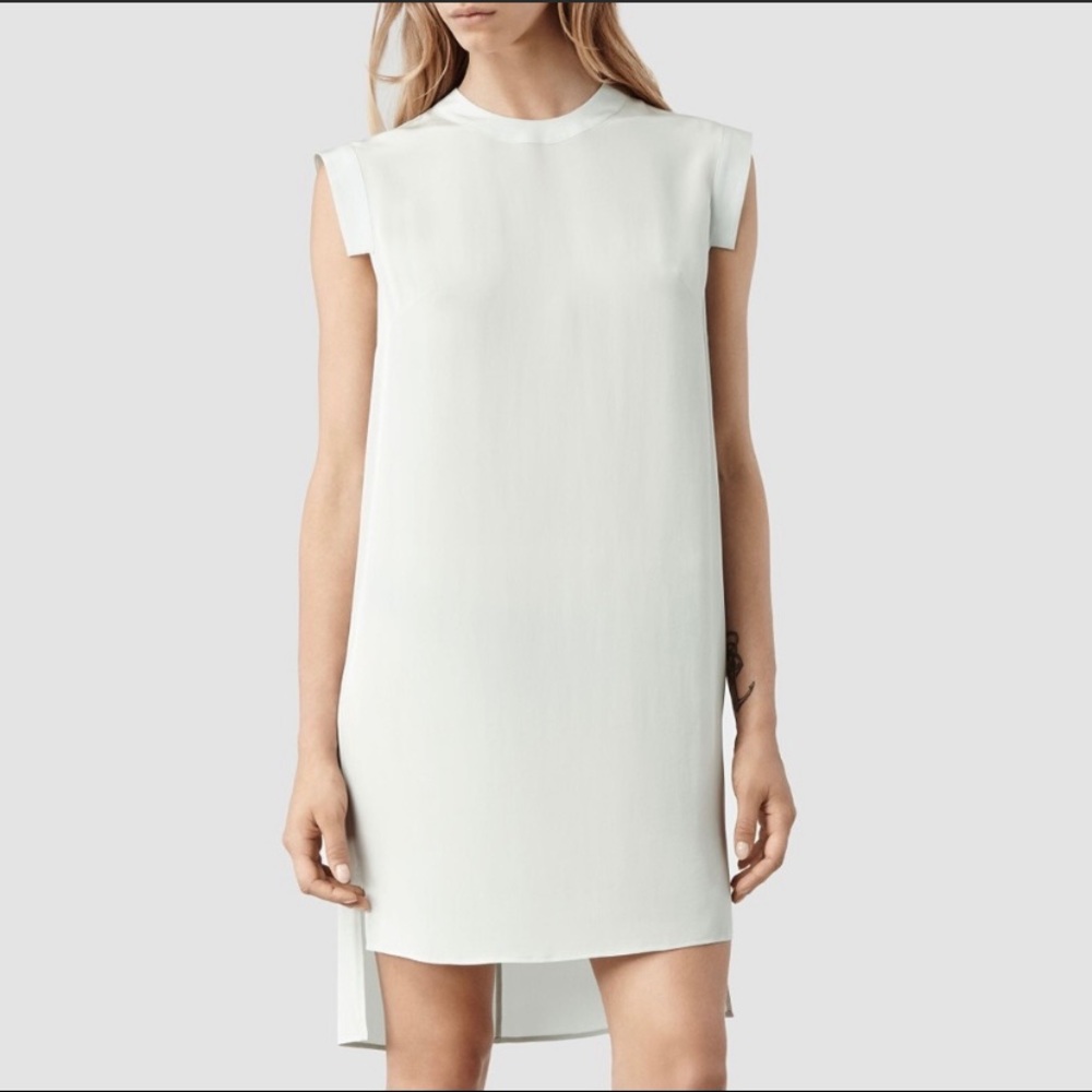 All Saint Tonya Lee Cap Sleeve Silk Tunic Dress